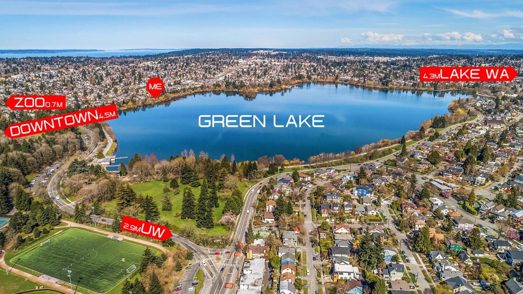 Green Lake 1St Line Home D Full Modern Remodeled Seattle Bagian luar foto